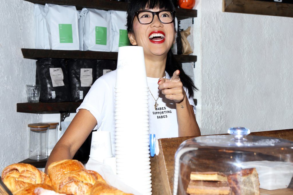 Female entrepreneur and barista Celeste Wong is photographed in a bakery in Vancouver.
