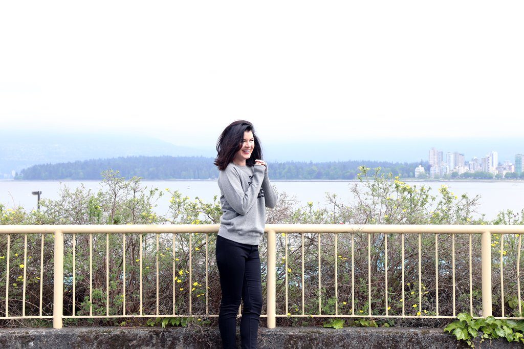 Gabrielle Miller is photographed overlooking the water in Vancouver.