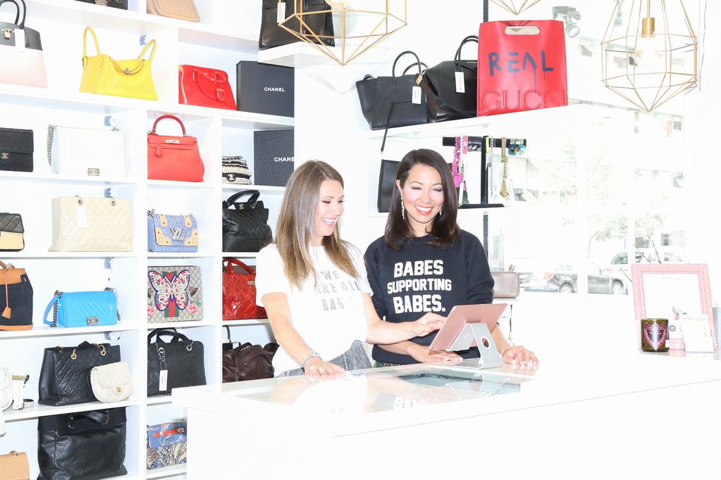 Jigme Love and Courtney Watkins of Mine and Yours are photographed at their store in Vancouver.