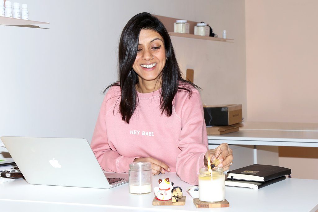 Woodlot co-founder Sonia Chhinji is photographed working at the Woodlot office in Vancouver.