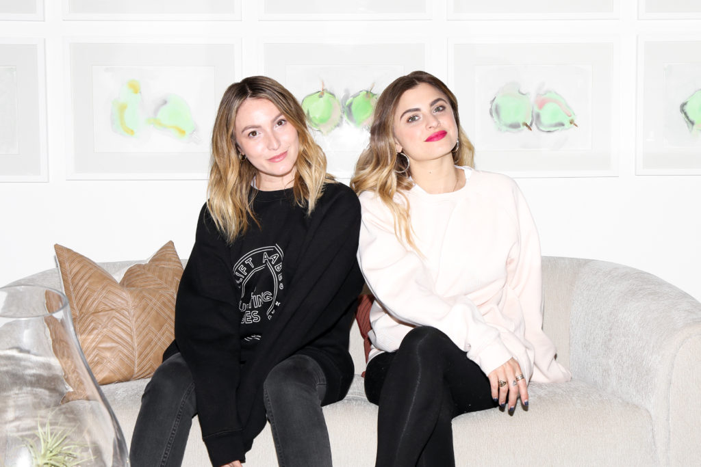 Female entrepreneurs Elizabeth Kott and Stephanie Simbari of That's So Retrograde the podcast are photographed for The Babe List by Brunette the Label.