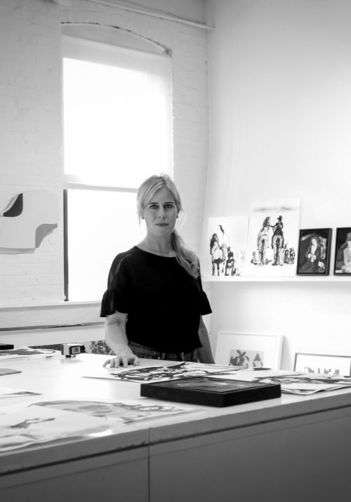 Female artist Suzy Spence is photographed at her New York studio for The Babe List.